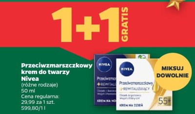 Krem do twarzy 50 ml, różne rodzaje 1+1 GRATIS promocja w Netto