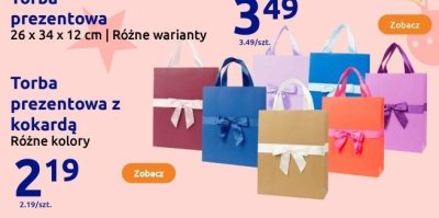 Torba prezentowa 26 x 34 x 12 cm różne warianty (Spider-Man, Mickey, Psi Patrol, Disney Princess) promocja w Action