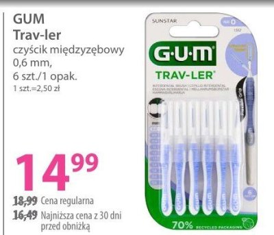 Czyścik międzyzębowy GUM Trav-ler 0,6 mm promocja w Hebe