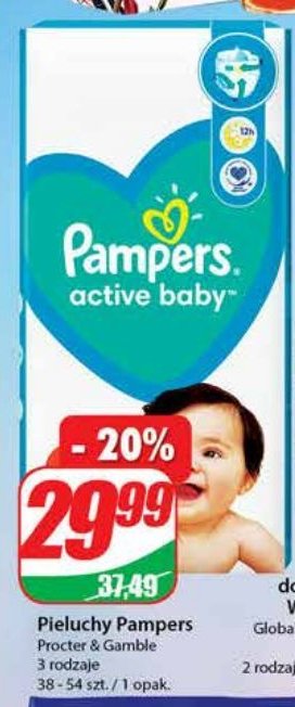 Pieluszki dla dzieci extra large Pampers active baby promocje