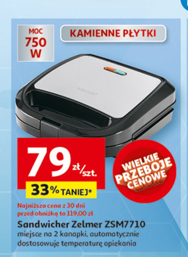 Opiekacz zsm7710 Zelmer promocja w Auchan