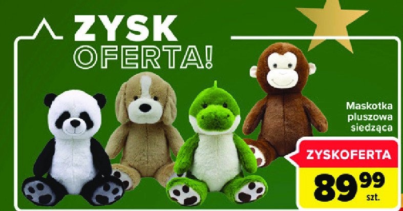 Pluszowa maskotka siedząca panda promocja w Action