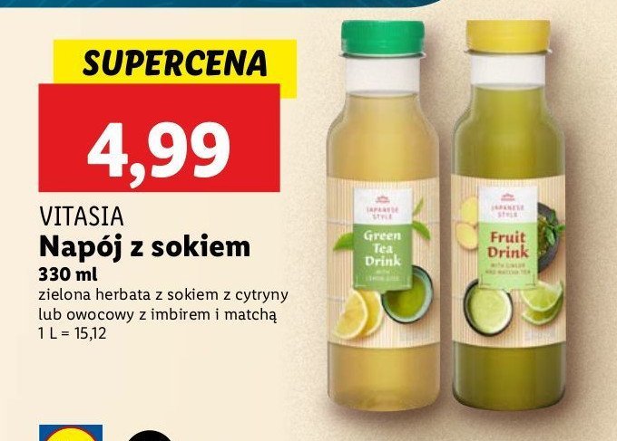 Nap贸j owocowy z imbirem i match膮 Vitasia promocja