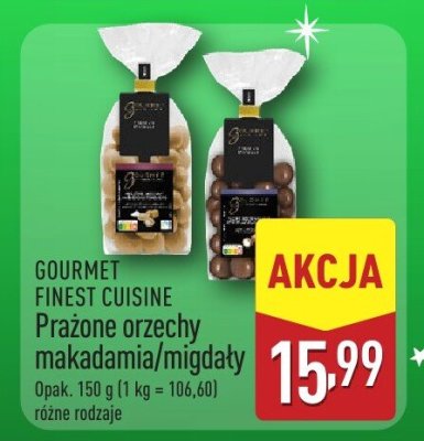 GOURMET FINEST CUISINE Prażone orzechy makadamia/migdały promocja w Aldi