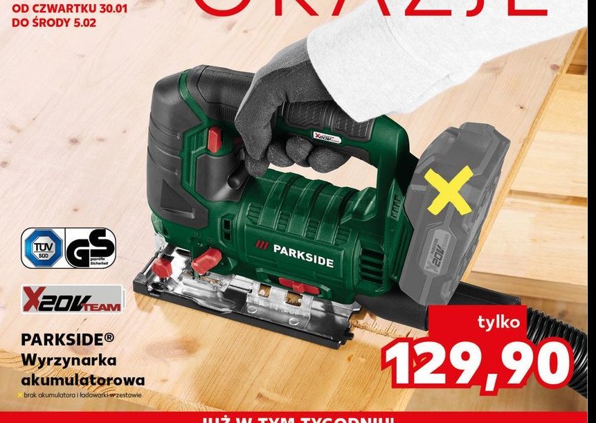 Wyrzynarka akumulatorowa 12v Parkside promocja w Kaufland