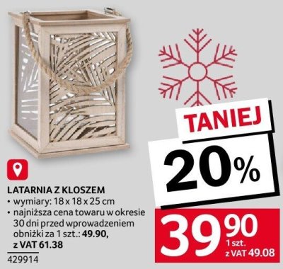 Latarnia z kloszem promocja w Selgros