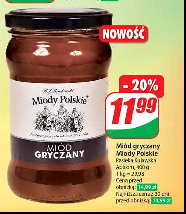 Miód gryczany Miody polskie promocja w Dino