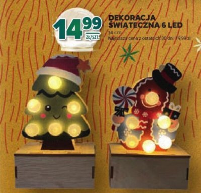 Dekoracja świąteczna 6 LED promocja w Stokrotka