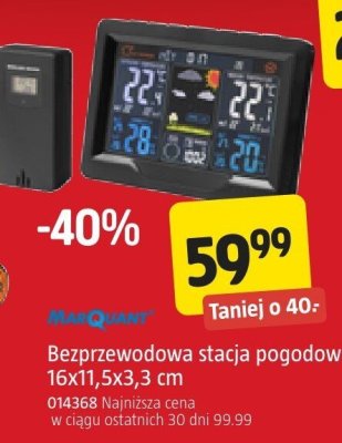 Bezprzewodowa stacja pogodowa 16x11,5x3,3 cm promocja w Jula