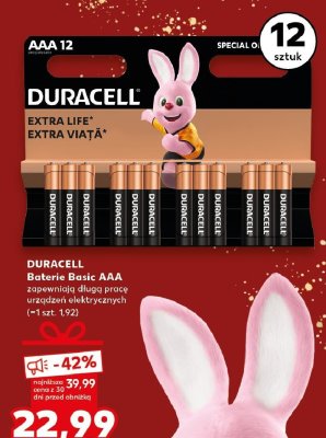 Baterie Basic AAA  12 szt. promocja w Kaufland