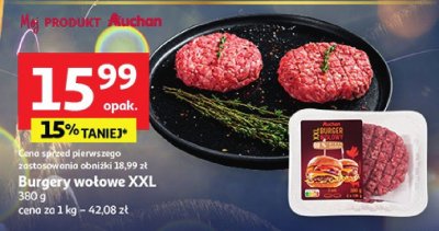 Burgery wołowe XXL promocja w Auchan