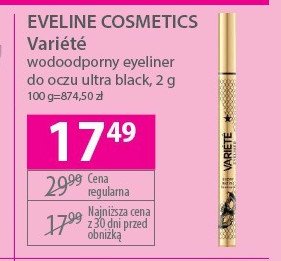Eyeliner ultra black Eveline variete eyeliner promocja