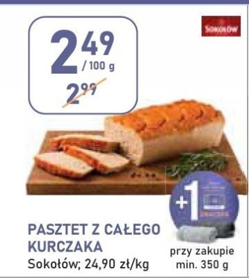 Pasztet z całego kurczaka Sokołów promocja w Stokrotka