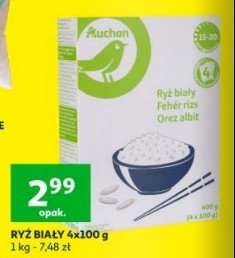Ryż biały długoziarnisty Auchan promocja