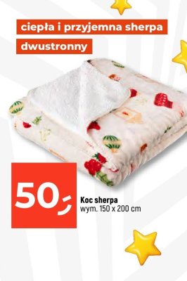 Koc sherpa 150 x 200 cm promocja w Dealz