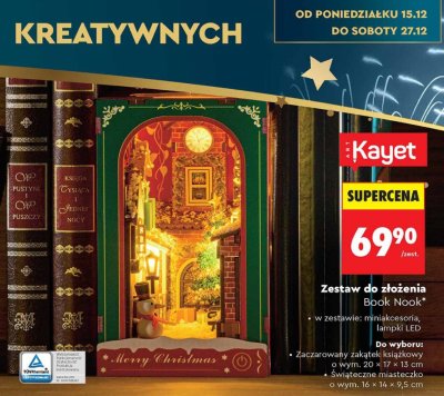 Zestaw do złożenia Book Nook promocja w Biedronka