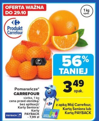 Pomara艅cze promocja w Carrefour