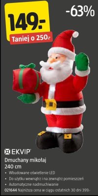 Dmuchany mikołaj Ekvip 240 cm promocja w Jula