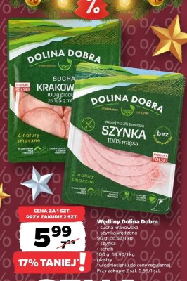 Szynka sucha krakowska promocja w Netto