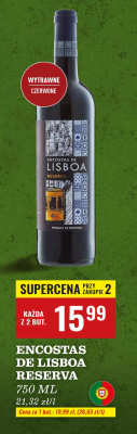 Wino Encostas de Lisboa Reserva czerwone wytrawne promocja w Biedronka