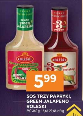 Sos trzy papryki, Green Jalapeno Roleski promocja w Stokrotka