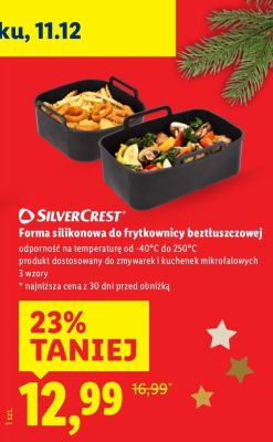 Forma silikonowa do frytkownicy beztłuszczowej  promocja w Lidl