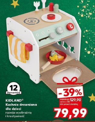 Mini kuchnia drewniana dla dzieci promocja w Kaufland