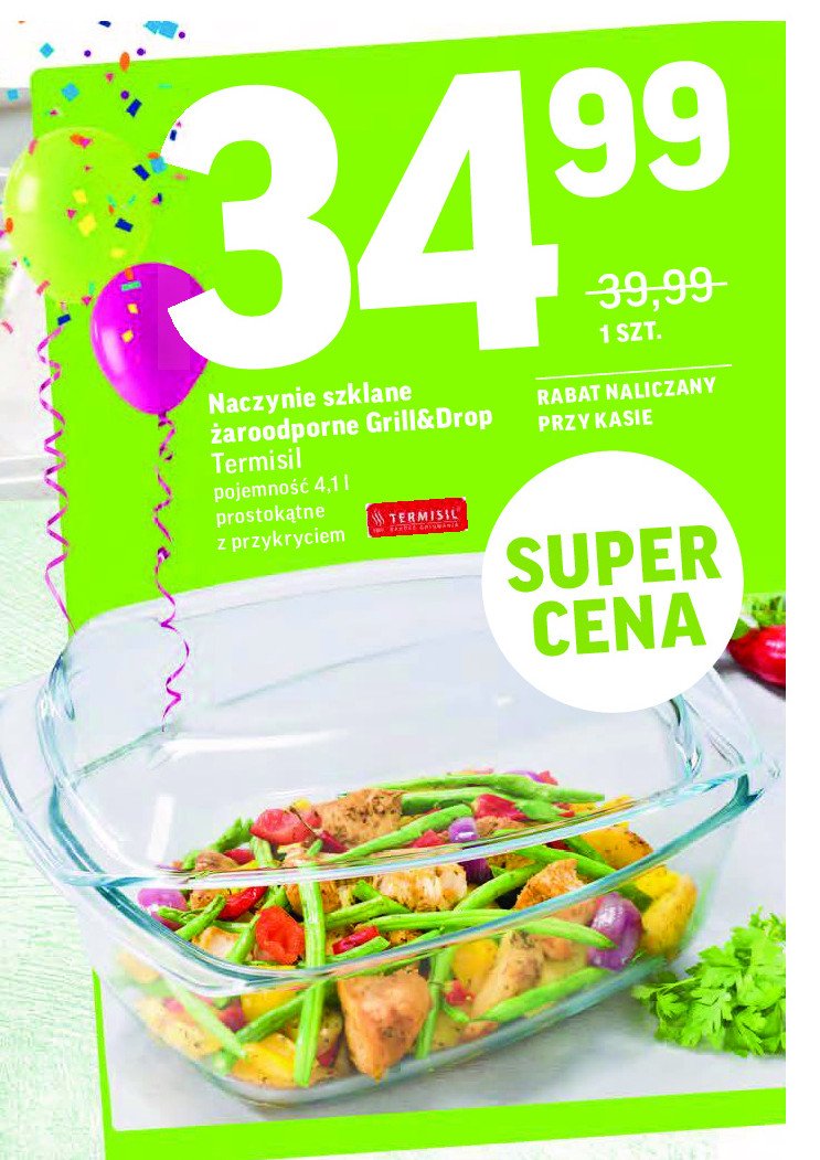 Naczynie żaroodporne grill & drop 4.1l Termisil promocja