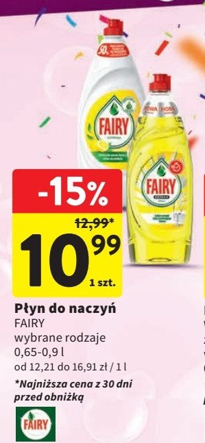 Płyn do mycia naczyń lemon & lime Fairy promocja