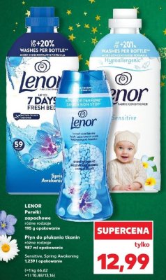 Płyn do płukania tkanin LENOR Sensitive, Spring Awakening 1,239 l promocja w Kaufland