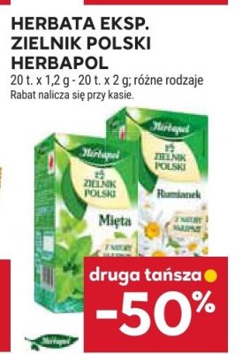 Herbata ekspresowa zielnik polski Herbapol, różne rodzaje promocja w Stokrotka