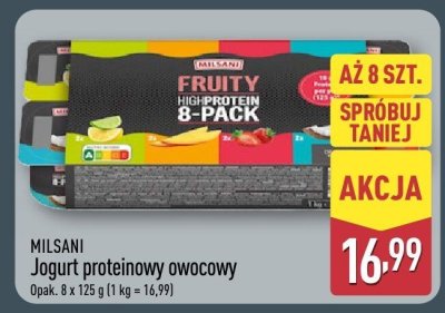 Jogurt proteinowy owocowy  promocja w Aldi
