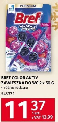 Bref Color Aktiv zawieszka do WC 2 x 50 g promocja w Selgros