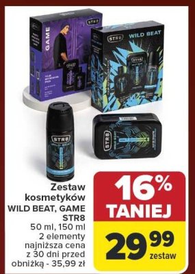 Zestaw kosmetyków WILD BEAT, GAME STR8 50 ml, 150 ml 2 elementy promocja w Carrefour