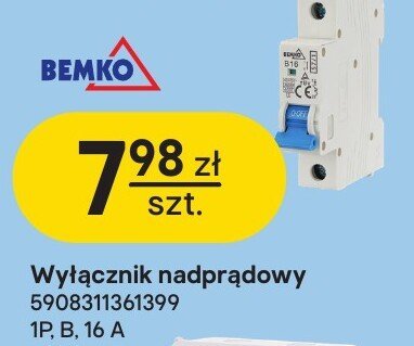 Wyłącznik nadprądowy Bemko promocja w Castorama
