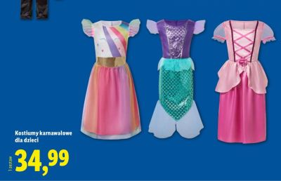 Kostiumy karnawałowe dla dzieci promocja w Lidl