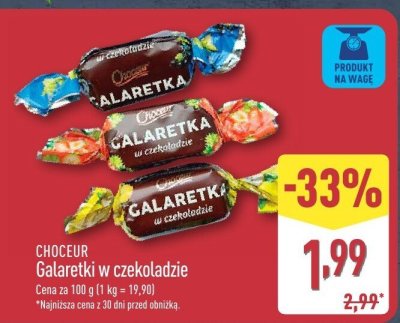 Galaretki w czekoladzie różne smaki promocja w Aldi