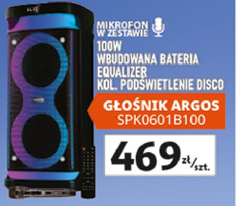 Głośnik power audio argos Manta promocja