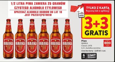 Piwo WARKA Classic 1478 promocja w Intermarche