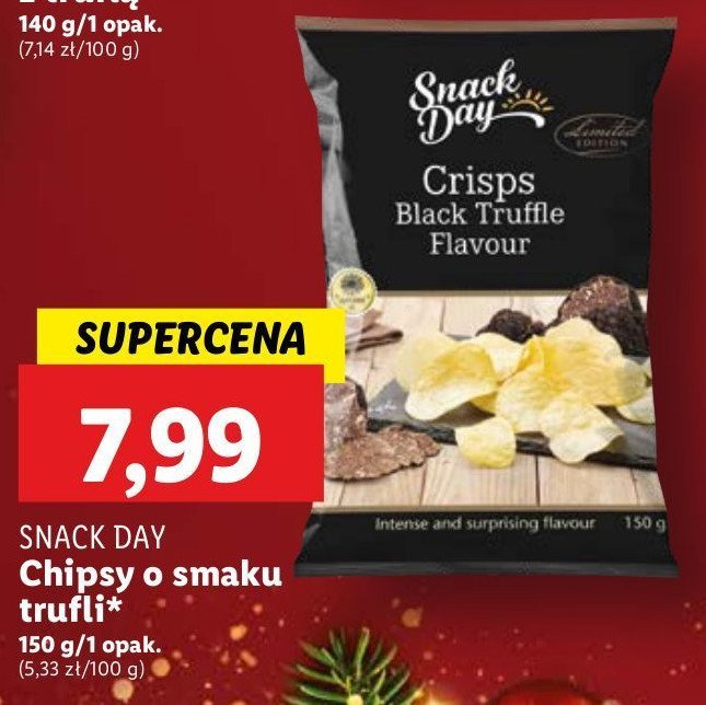 Chipsy o smaku trufli Snack day promocja