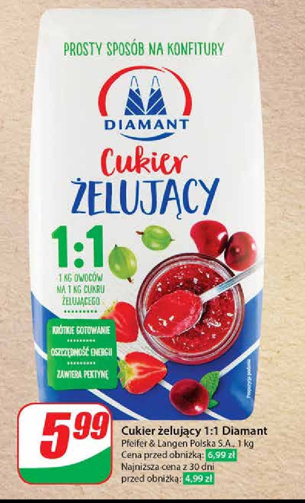 Cukier żelujący 1:1 Diamant Diamant polska promocja