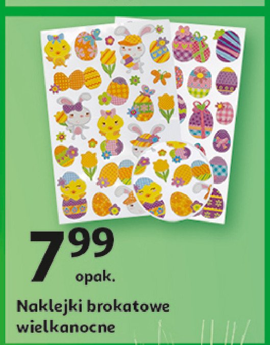 Naklejki wielkanocne brokatowe z pianki promocja