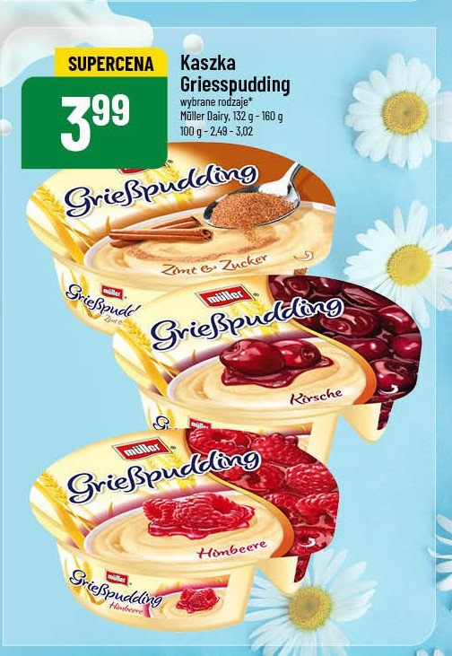 Pudding cynamon Muller griespudding promocja w POLOmarket