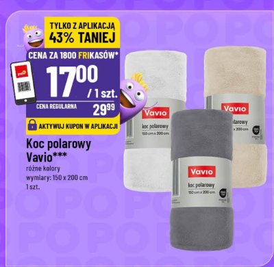 Koc polarowy Vavio różne kolory promocja w POLOmarket