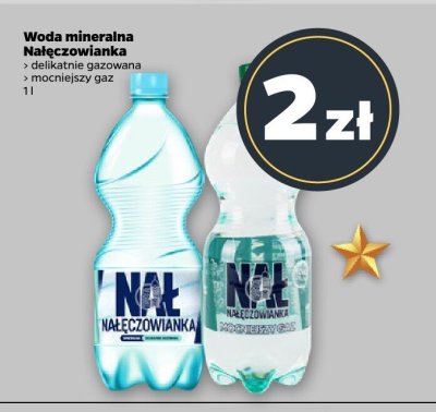 Woda mineralna Nałęczowianka mocniejszy gaz promocja w Netto