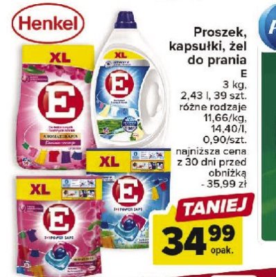 Żel do prania do tkanin białych i jasnych E promocja