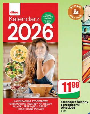 Kalendarz ścienny z przepisami Dino 2026 promocja w Dino