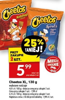 Cheetos XL, 130 g promocja w Twój Market