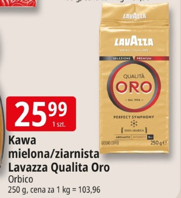 Kawa mielona/ziarnista Lavazza Qualita Oro Orbico promocja w Leclerc