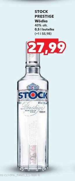 Wódka Stock prestige promocja w Kaufland